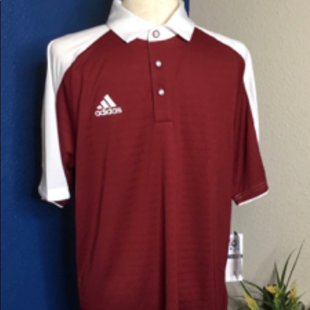 Adidas MV Coaches Polo Maroon/White